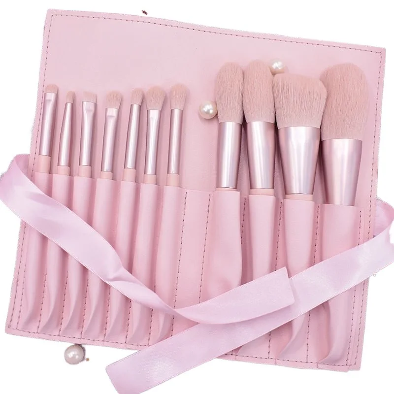 Pinceau de maquillage rose imbibé, brosse spéciale pour ombre à barrage, fard à joues, surbrillance, formation scolaire, 24 filles, haut de gamme