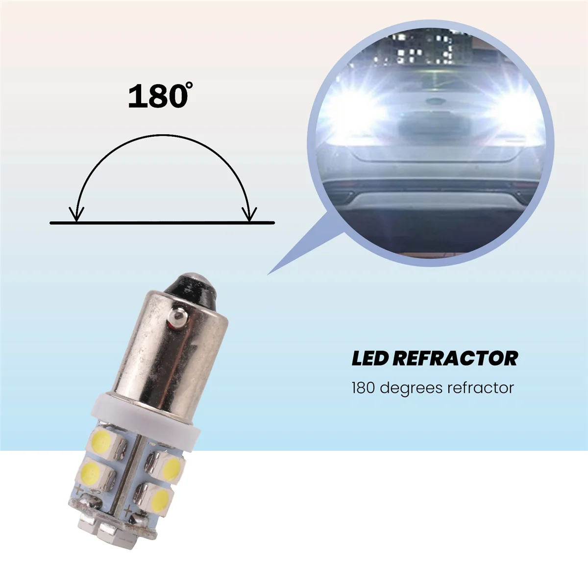 4x T11 BA9S T4W 233 BAYONET 10 SMD LED سيارة إسفين الجانب الداخلي ضوء لمبة بيضاء XY