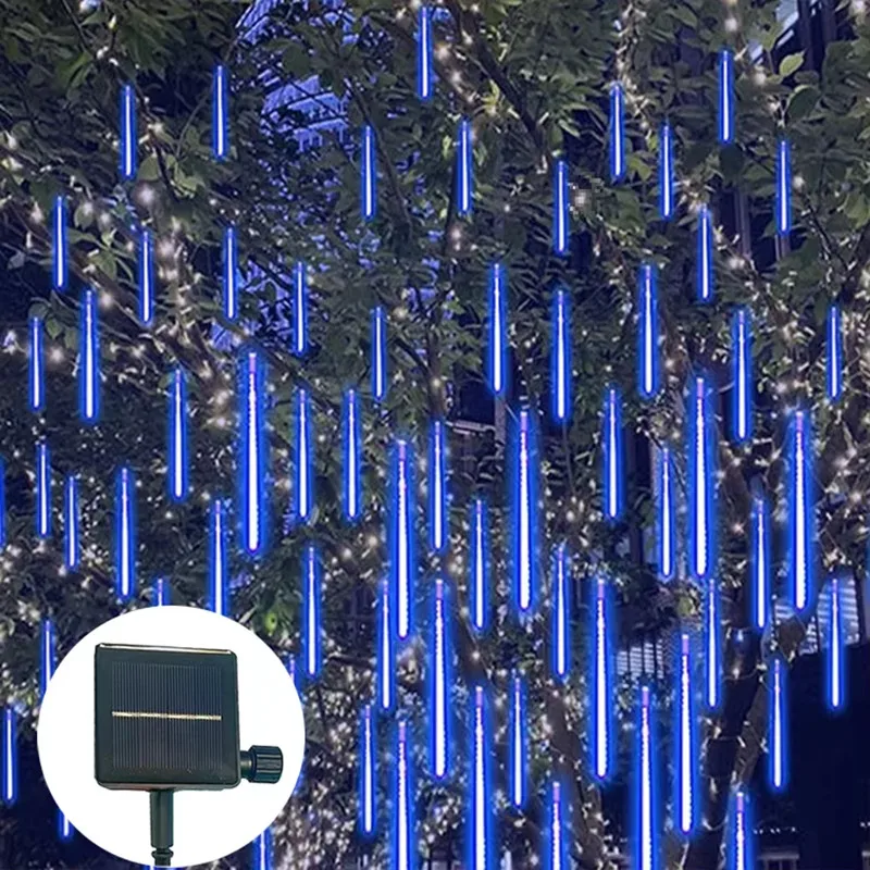 

Solar Meteor Shower Rain Lights Led Falling Rain Fairy String Light for Xmas Tree Wedding Party Decoration