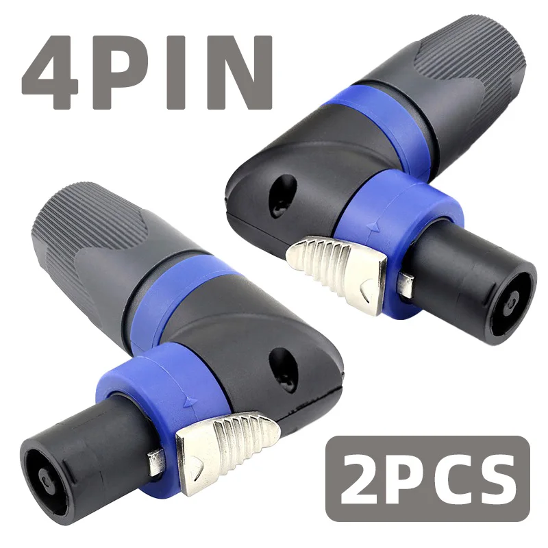 

4Pins Powercon Connector 4 Pin Right Angle Speakon Connector L Shape Speaker Plug Twist Lock Converter Amplifier Adapter