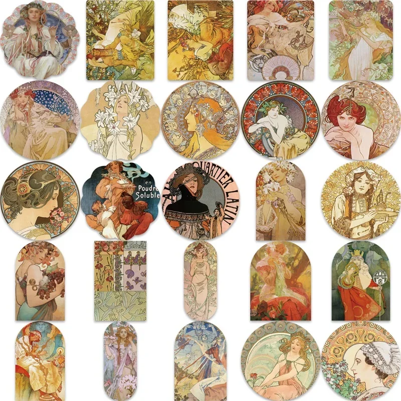 10/30/54PCS Vintage Goddess PVC Sticker Aesthetic Children's Korean Stationery School Supplies DIY Decoration Scrapbooking