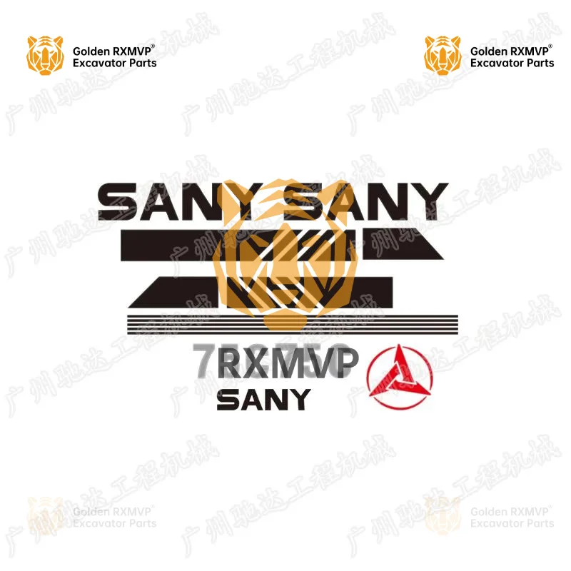 Excavator accessories Sany sy60-8 75-8 135-8 205-8 215-8 305-8 car stickers