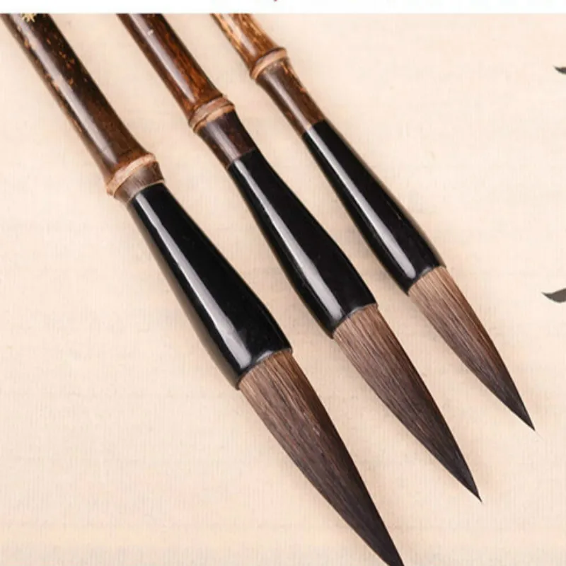 

Chinese Calligraphy Brushes Pen Set Rabbit Hair Caligrafia Medium Regular Script Running Script Writing Brushes Pen Tinta China