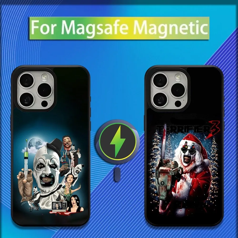 Art the Clown T-Terrifiers Phone Case For iPhone 16,15,14,13,12,11,Plus,Pro,Max,Mini Magsafe Magnetic Wireless Charging