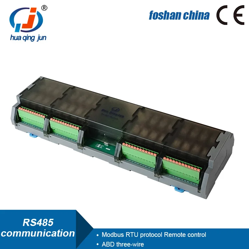 Factory Wholesale Huaqingjun 32-Channel RS485 Communication Relay Module Modbus RTU Remote Control Modules for PLC