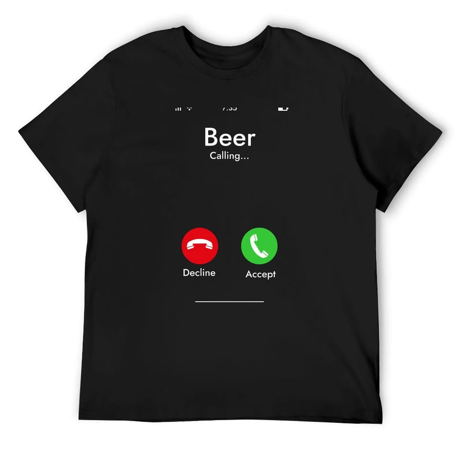 

Beer Calling... - Beer Lovers T-Shirt vintage graphic tee oversized graphic tee anime t shirts mens graphic t-shirts pack