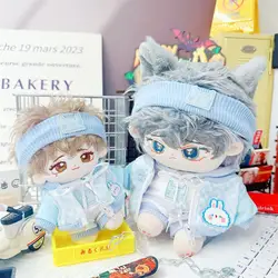 10/20cm Doll Clothes for Blue Bunny Suit Cute 5Pc Wave Rabbit Casual Set Zipper Set DIY Doll Outfit Changing Dressing Game Gifts