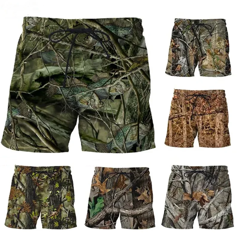 3d Camouflage Printed Men\'s Beach Shorts Hot Sale Casual Swim Trunks Personality Cool Sports Outdoor Camo Board Shorts Clothing