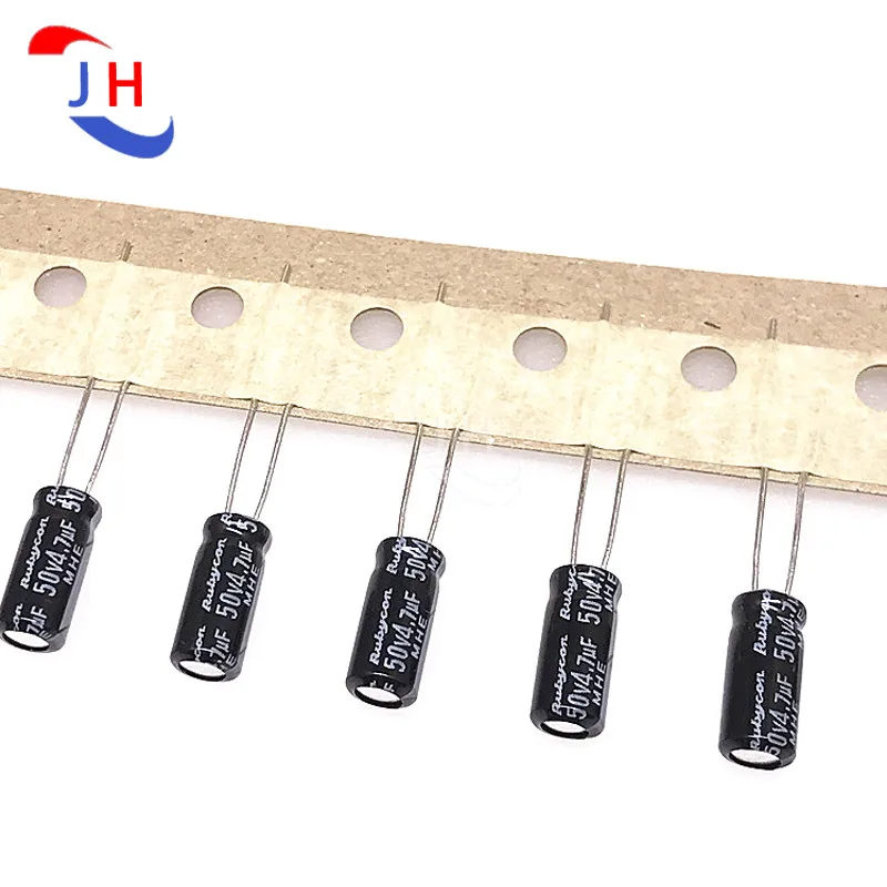 10PCS Electrolytic Capacitor 50v4.7uf 5*11 MHE Series 4.7uf/50v2.5mm Pin Distance 50V 4.7UF