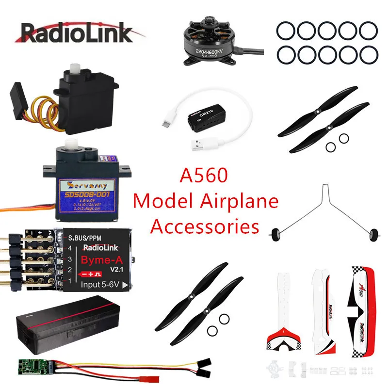 Radiolink Spare Parts for New A560 Airplane Accessories Replacement Suitable for Airplane Enthusiasts to Assemble Accessories