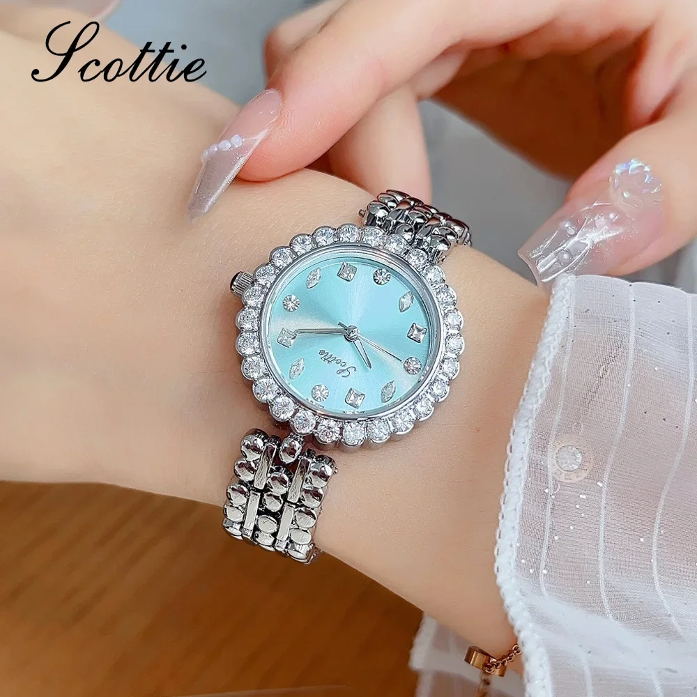 Scottie Women Quartz Watch Luxury Clock Vintage Gold Sliver Stainless Steel Band Orologio New Fashion Reloj Ladies Wristwatch