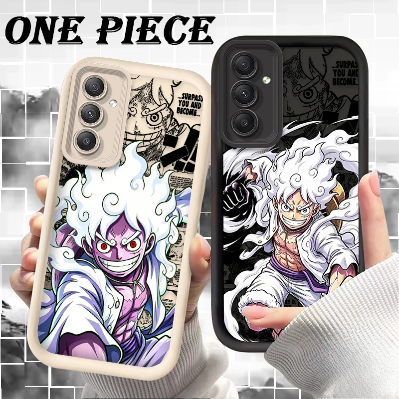 Gear 5 Luffy Sun God Nika Soft Case For Samsung Galaxy A16 A26 A36 A56 A05 A05S A15 A25 A35 A55 A54 A34 A24 A14 A13 A52 A52S A51