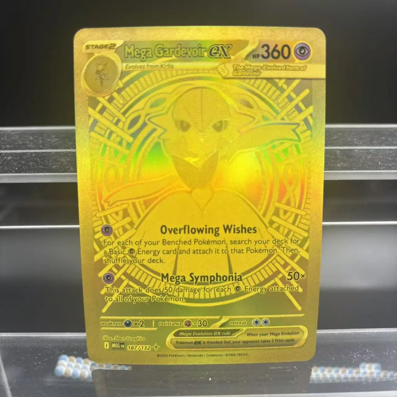 لتقوم بها بنفسك PTCG جمع بطاقات ميجا لوكاريو ميجا فينوسور ميجا جارديفور ex الذاتي بطاقة واحدة لعبة كلاسيكية أنيمي بطاقة هدية لعبة #6