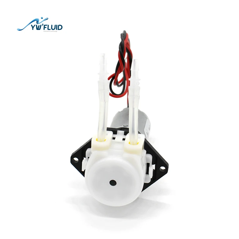 YW01 A-GDC Brushed Motor OEM Mini Peristaltic Pump 130ml min Flow 12V 24V Low Voltage Printing Equipment