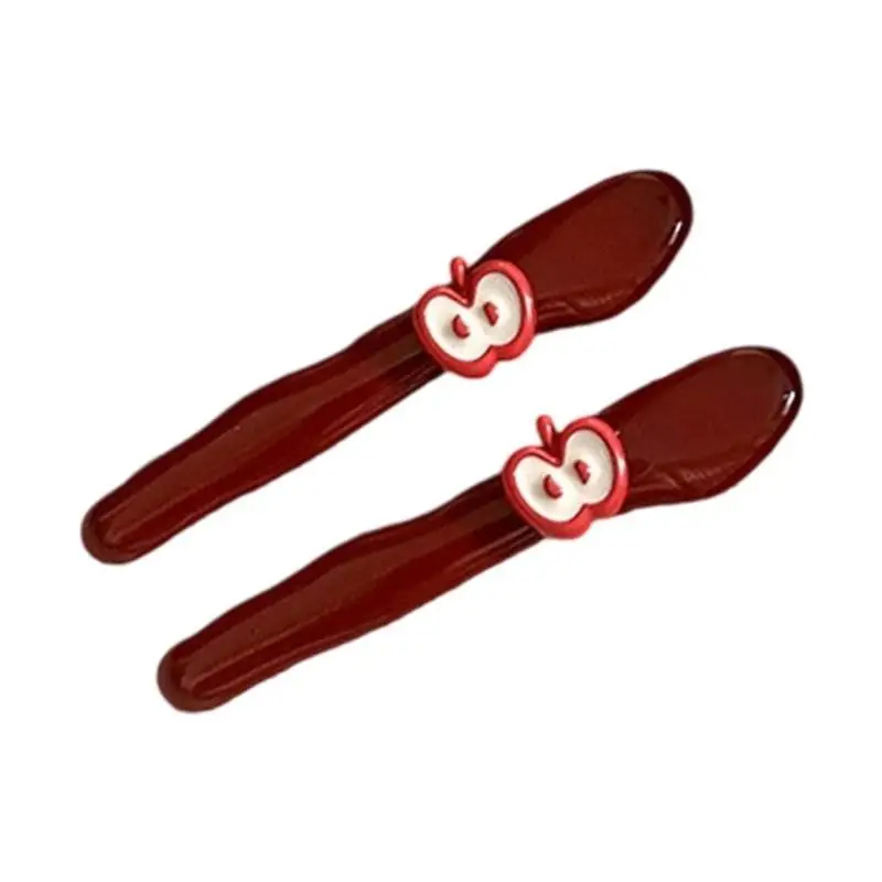 

Изысканная металлическая заколка для волос 39BB с милыми фруктовыми стильными заколками для женщин и детей, прически для