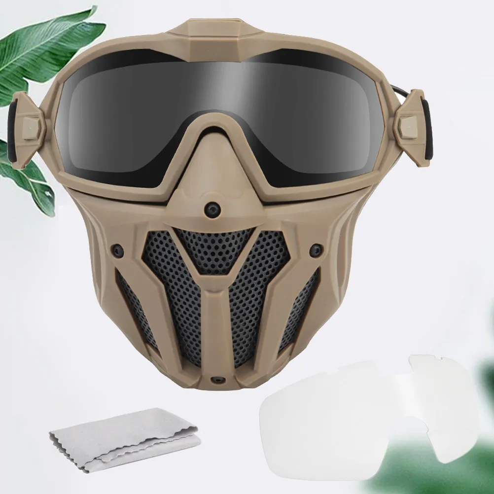 

1Set Outdoor Mask Anti Fog Goggles Lightweight Ventilated Face Protection with Adjustable Elastic Band for Riding Skateboarding