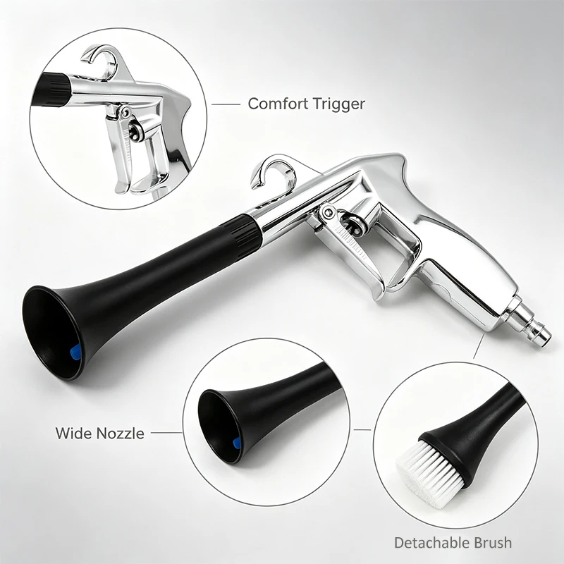 Multi-Function High Pressure Pneumatic Cleaning Gun Portable Air Compressor Dust Blower Auto Interior Detailing Maintenance Tool