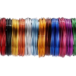 Fil d'aluminium rond anadisé 0.6-3mm 2-10 mètres fil métallique en Aluminium peint polyvalent pour bricolage, accessoires de fabrication de bijoux