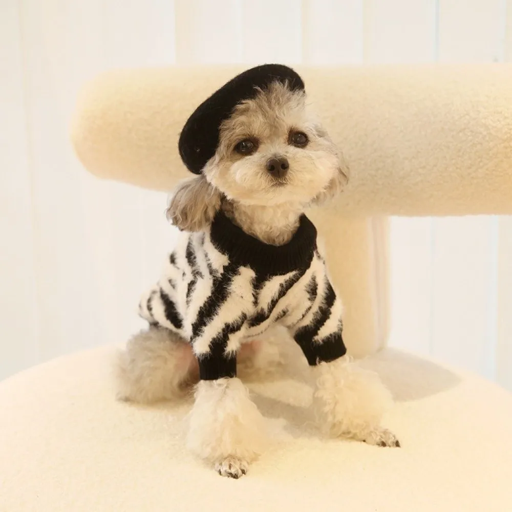 High Quality Soft Dog Fleece Hat Beret Warm Knitted Dog Warm