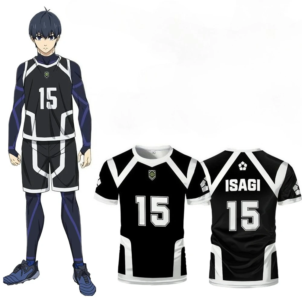 

Fashion Chigiri Nagisa Bachira Children's Clothing Japanese Anime Blue Lock Season 2 New Isagi Football Jersey T-shirt