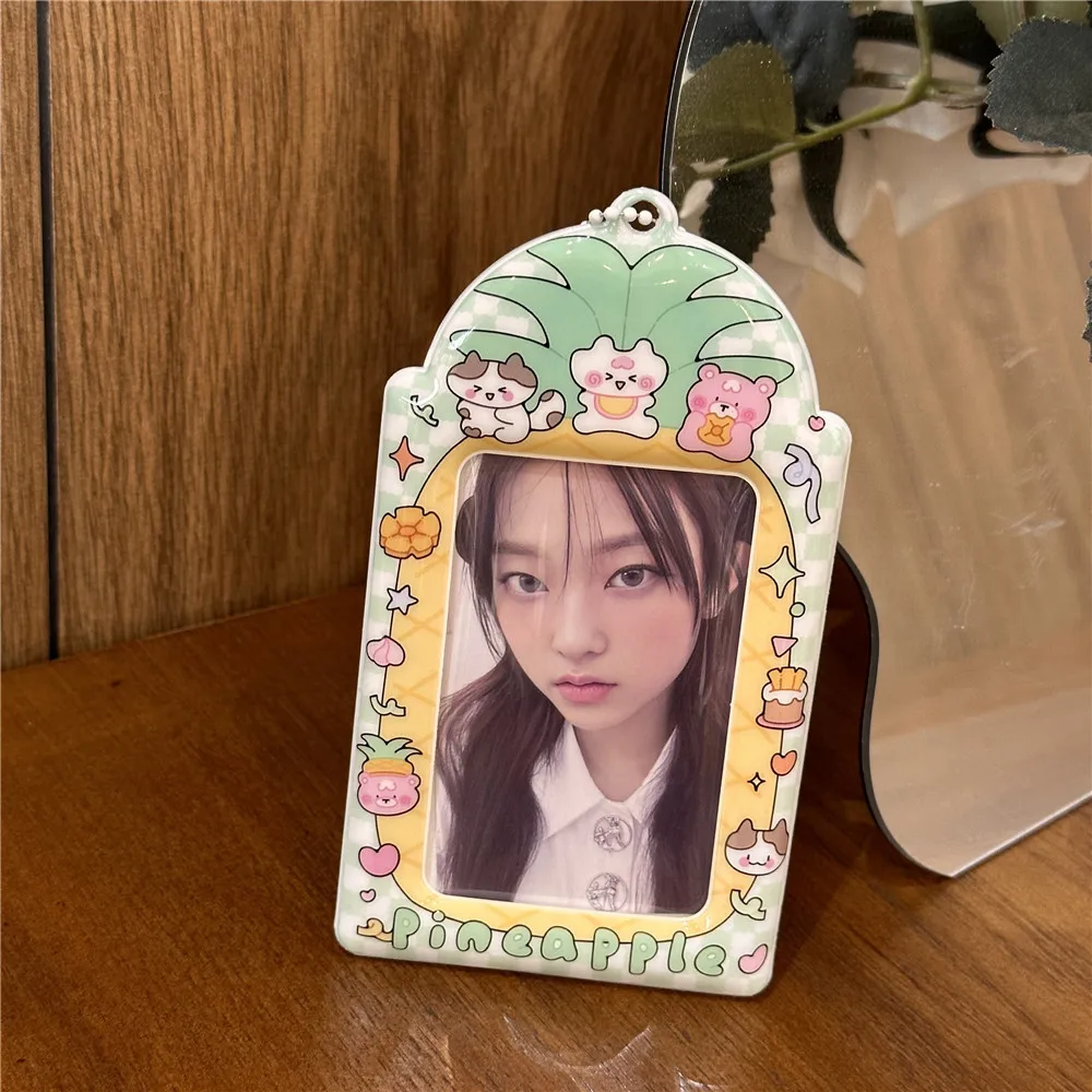 Suporte De Photocard De Abacaxi, Caso De Cartão De Foto, Caixa De Armazenamento De Cartão De Foto, Kpop Frame, Suprimentos De Cartão De Foto, Decoração Do Suporte De Photocards