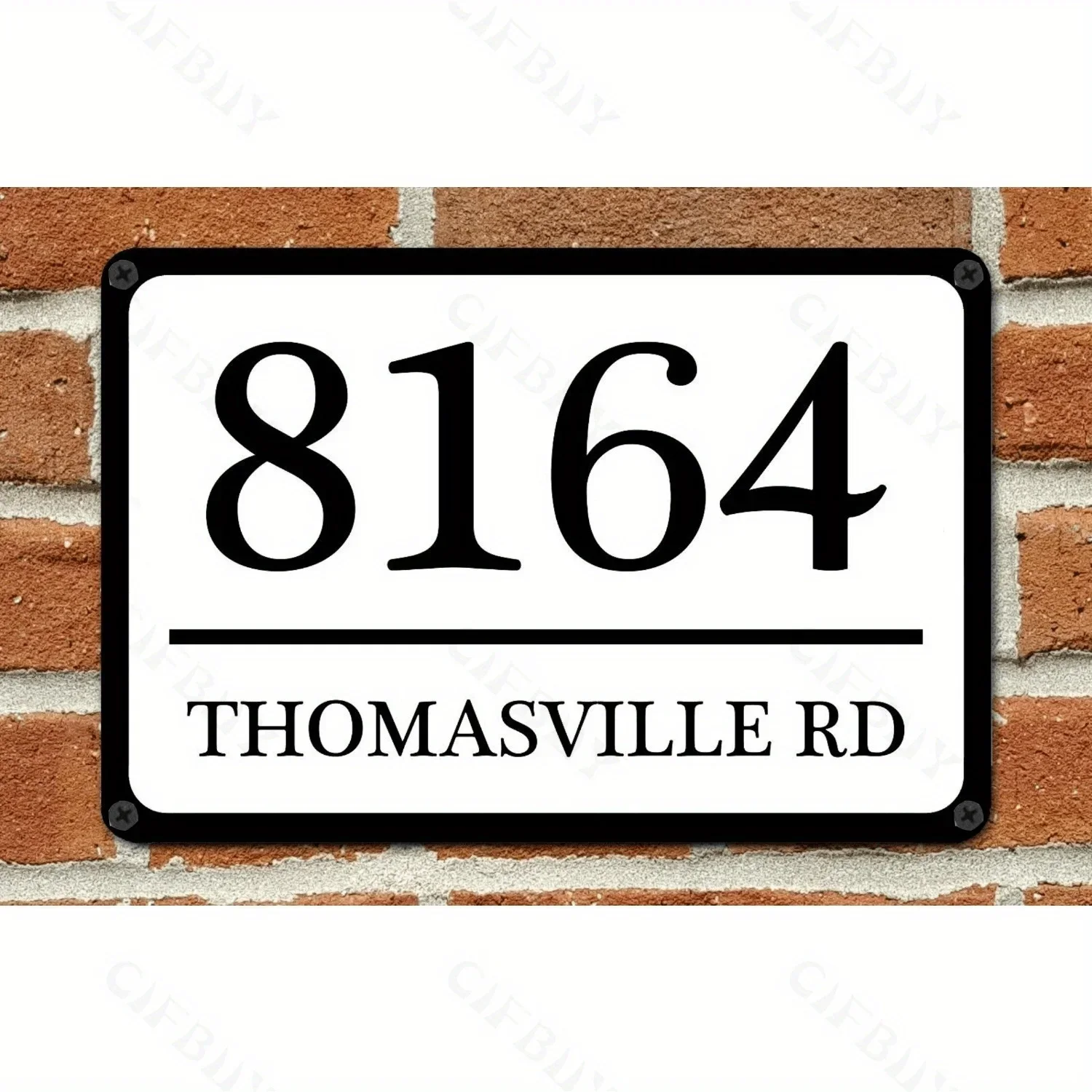 Unique Personalized Metal Home Address Signage: Customizable House Number Plaque, Wall-Mountable, No Power Required. images - 6