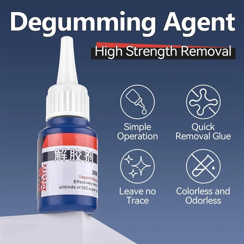 30g Removal Of Offset Adhesive Etractant Nail-Free Glue UV Glue Quick-Drying Glue 502 Glue Etc Remover For Dissolves Super Glue