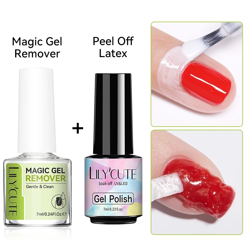 LILYCUTE 2 stks/setNail Gel Polish Remover Schoon UV Losweken Semi Permanente Vernis Nail Art Removal Tools Manicure