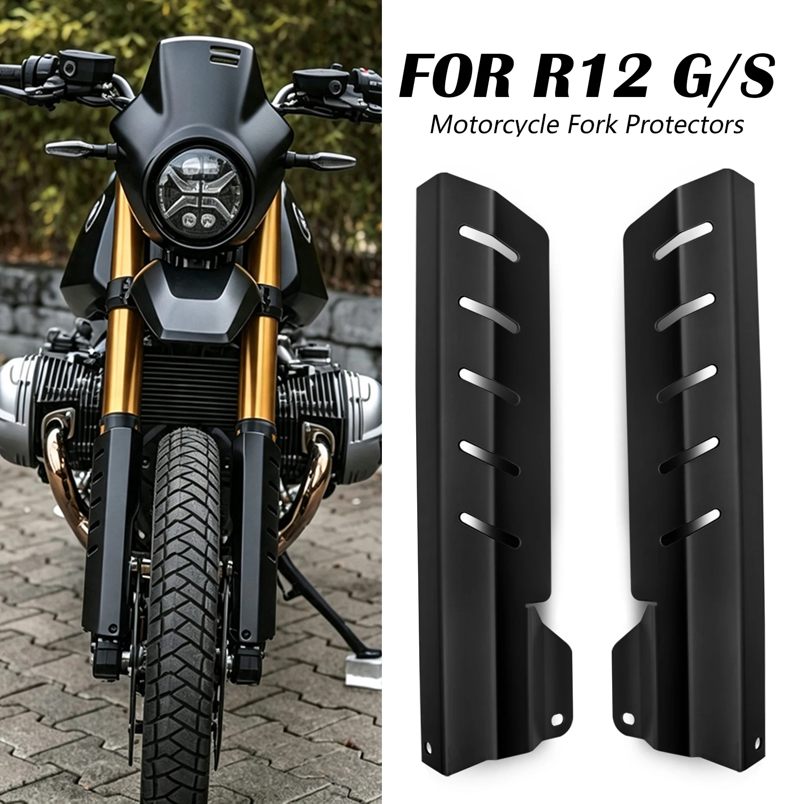 Motorcycle Accessories Front Fork Guards Protectors Lower Fork Cover Set 2psc Fit For R12 G/S R12GS r12g/s