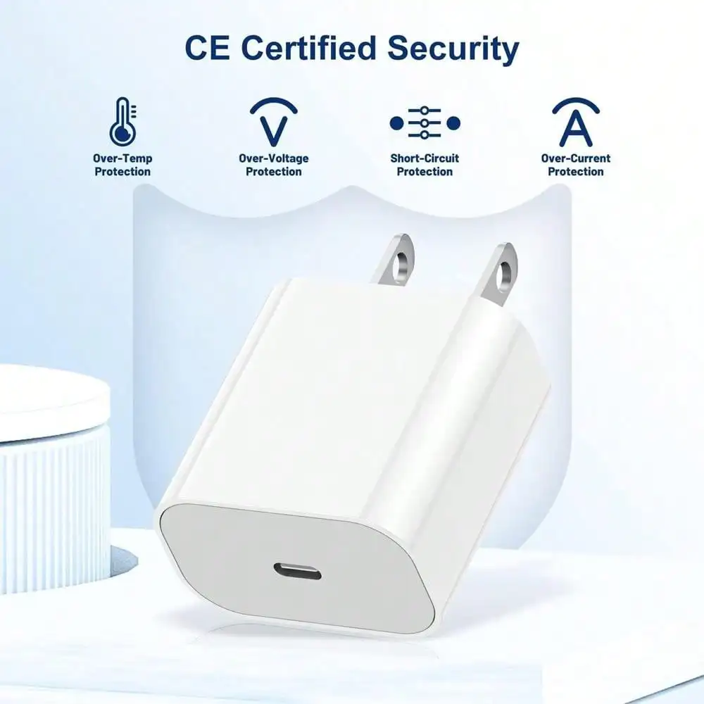 20W PD Fast Wall Charger for iPhone 16 15 14 Plus 13 12 11 Pro Max X XR XS 8 Quick Charging EU US USB-C Chargers With Retail Box - náhled 2