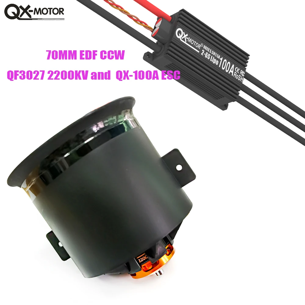 

QX-MOTOR 70mm 80mm EDF With Brushless Motor 12 Blades Ducted Fan use 80A 100A 120A 160A ESC 2-12S For RC Multiaxis Drone Parts