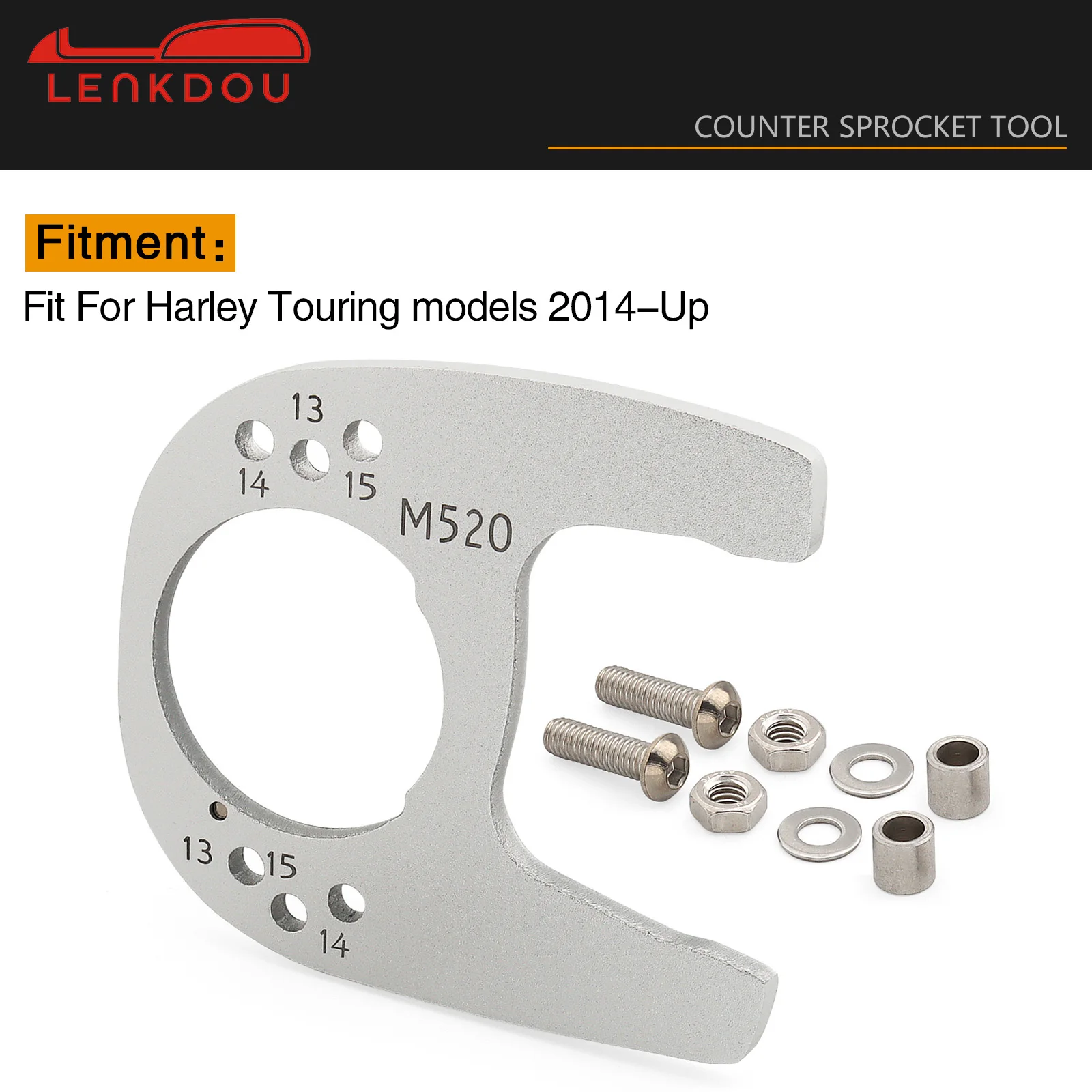 Counter Sprocket Holding Tool For 520 Chain 13T 14T 15T Sprocket Removal Motorcycle Gear Locking Wrench Silver