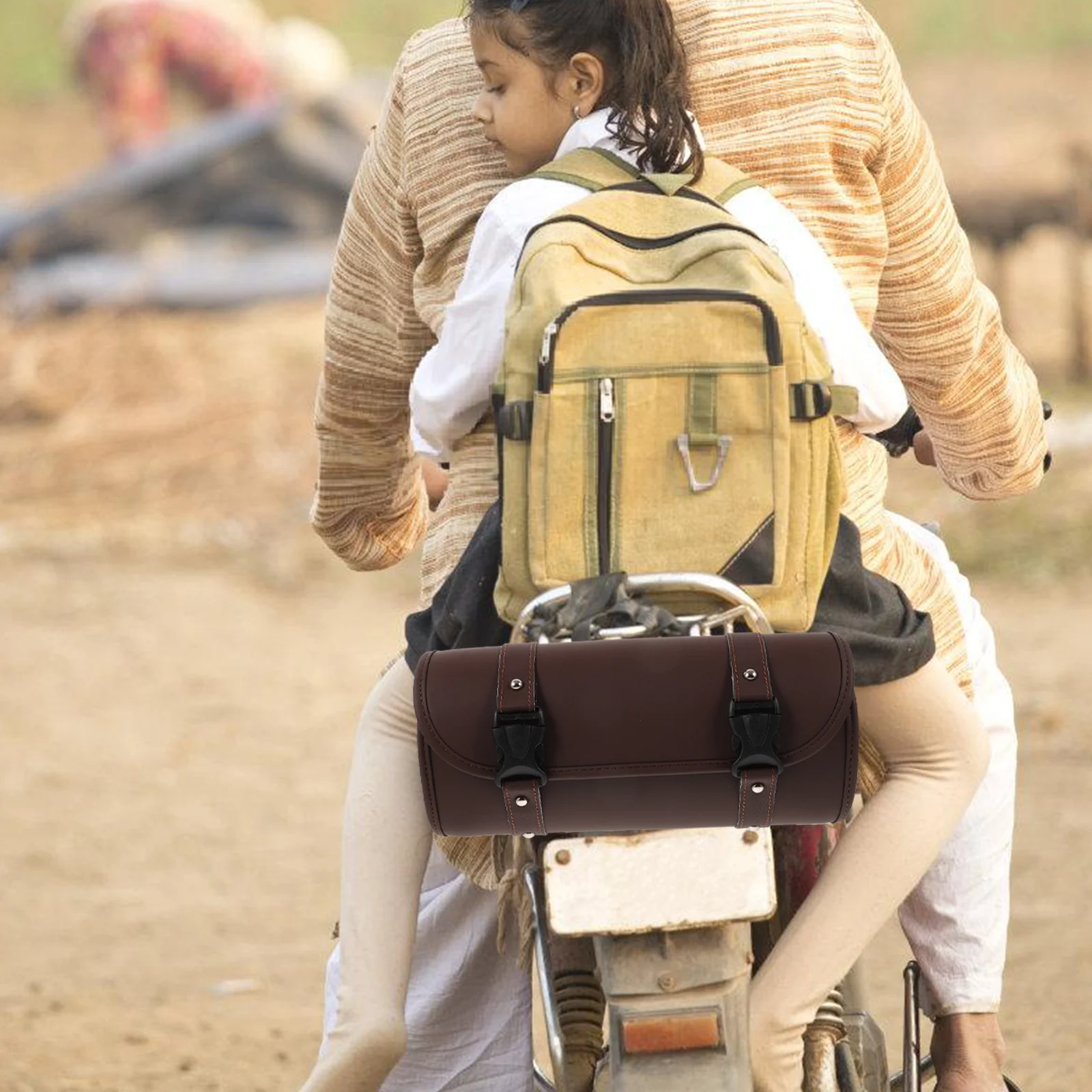 

Motorcycle Saddlebag PU Side Storage Bag Organizer for Fork Tail Rack Tools Motorcycle Accessories Saddle Bags