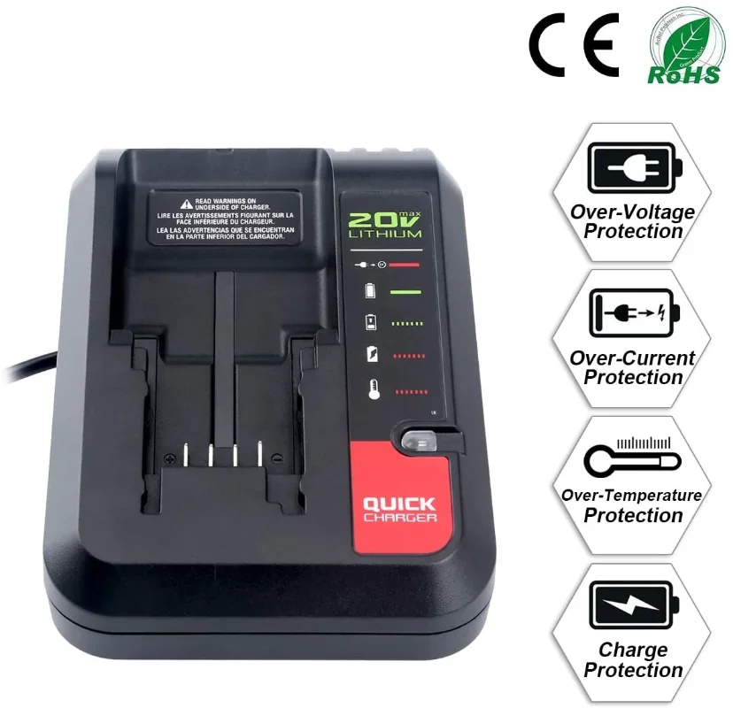 Li-ion Battery Charger For Black Decker 20v PCC692L For Porter Cable/Stanley 10.8V 14.4V 18V PCC690L L2AFC FMC690L FMC688L 686L