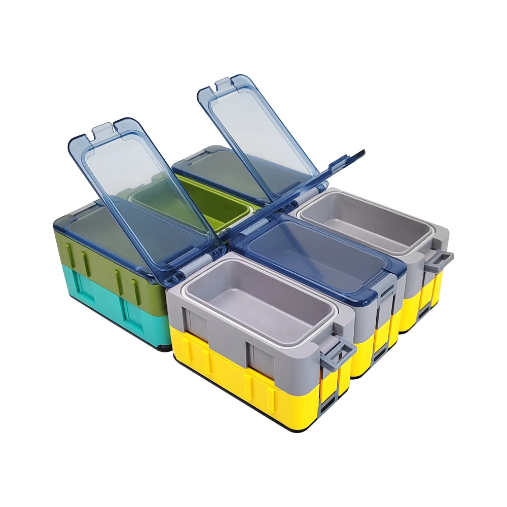 15pcs Fishing Tackle Bait Storage Boxes Portable Lure Hook Organizer Mini Utility Lures Fishing Box Sea Fishing Accessory Box