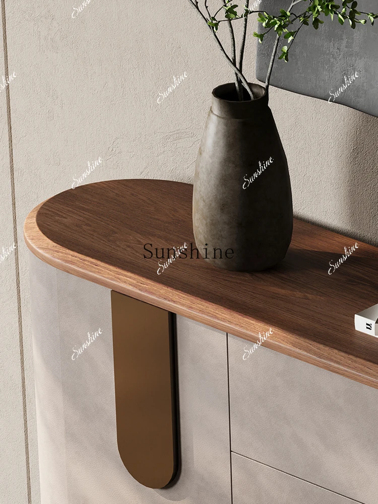 

Integrated wall storage cabinet modern solid wood, with restaurant series sideYY