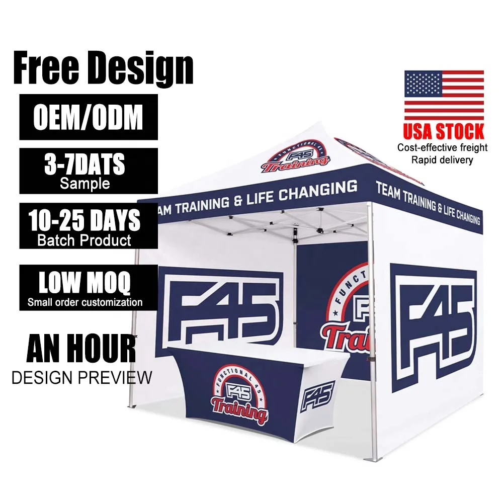 

10x10 Advertising logo Outdoor Aluminum Trade Show Tent Exhibition Event Marquee Gazebos Canopy Pop up Custom Printed Tents