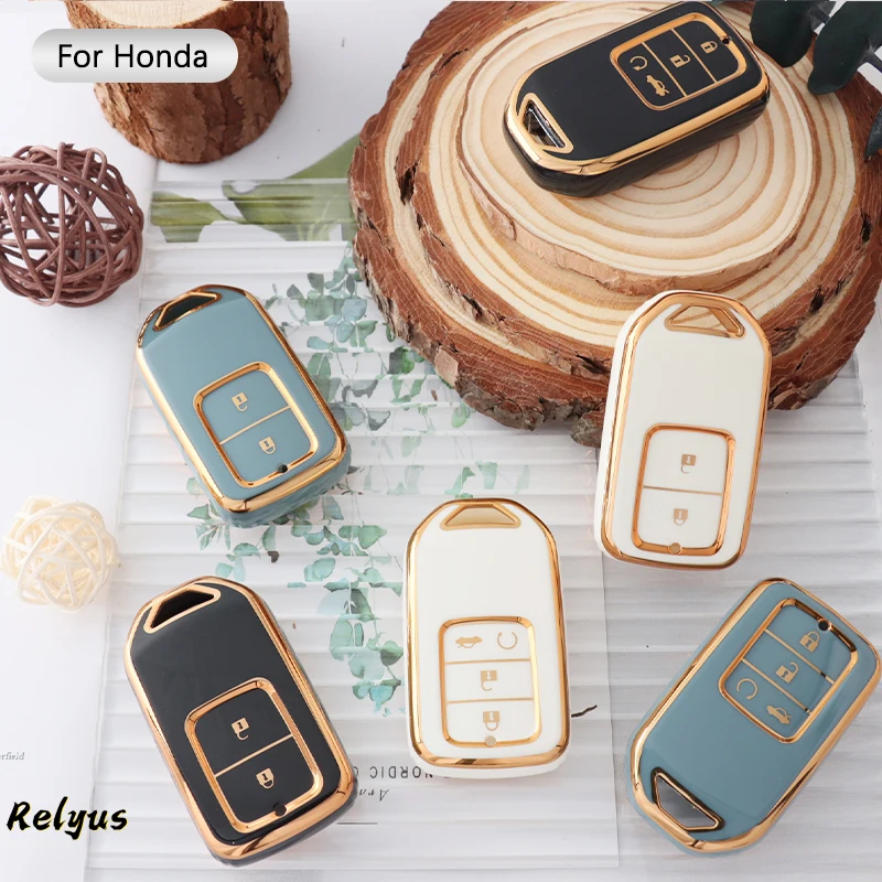 

Soft TPU Car Remote Key Case Cover for Honda Civic City Vezel Accord Jazz BRV BR-V HRV Keyless Protection Shell Car Accessories