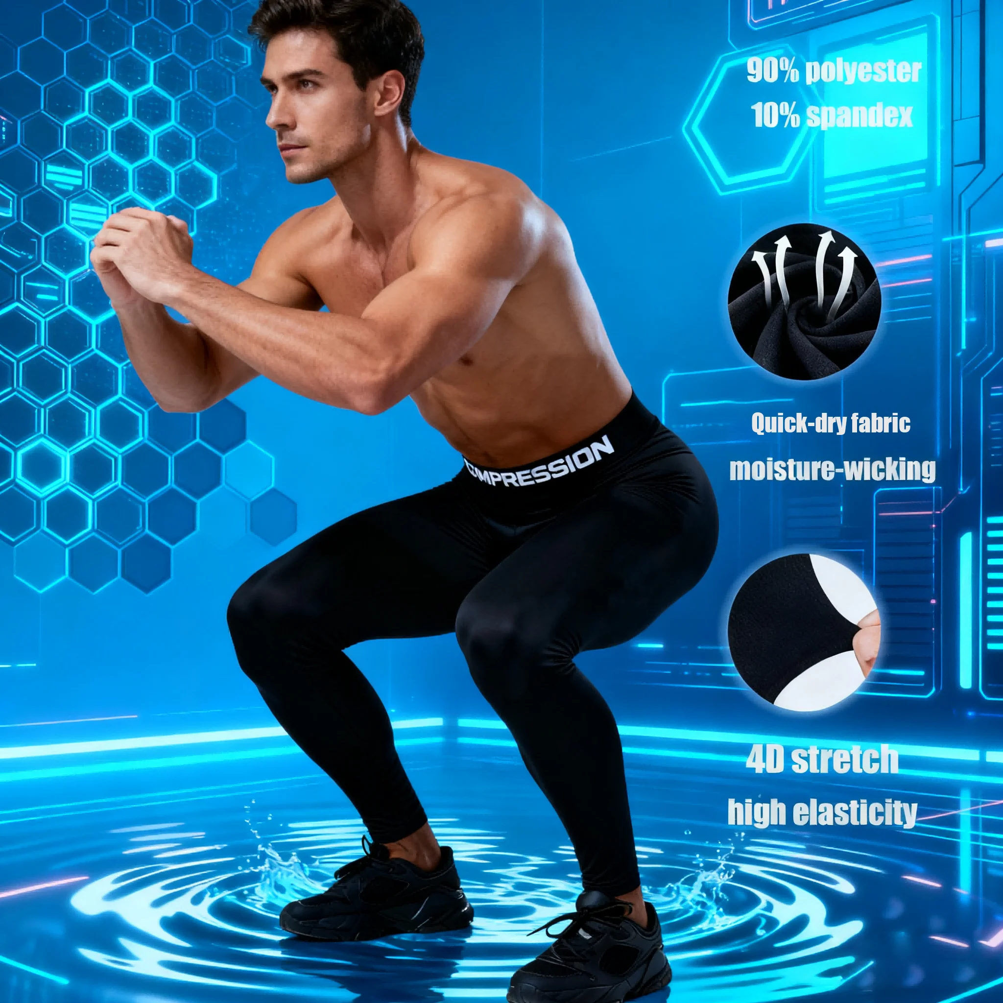 Thumbnail 2 - #84 Best Mens Compression Sports Leggings to Buy In 2026