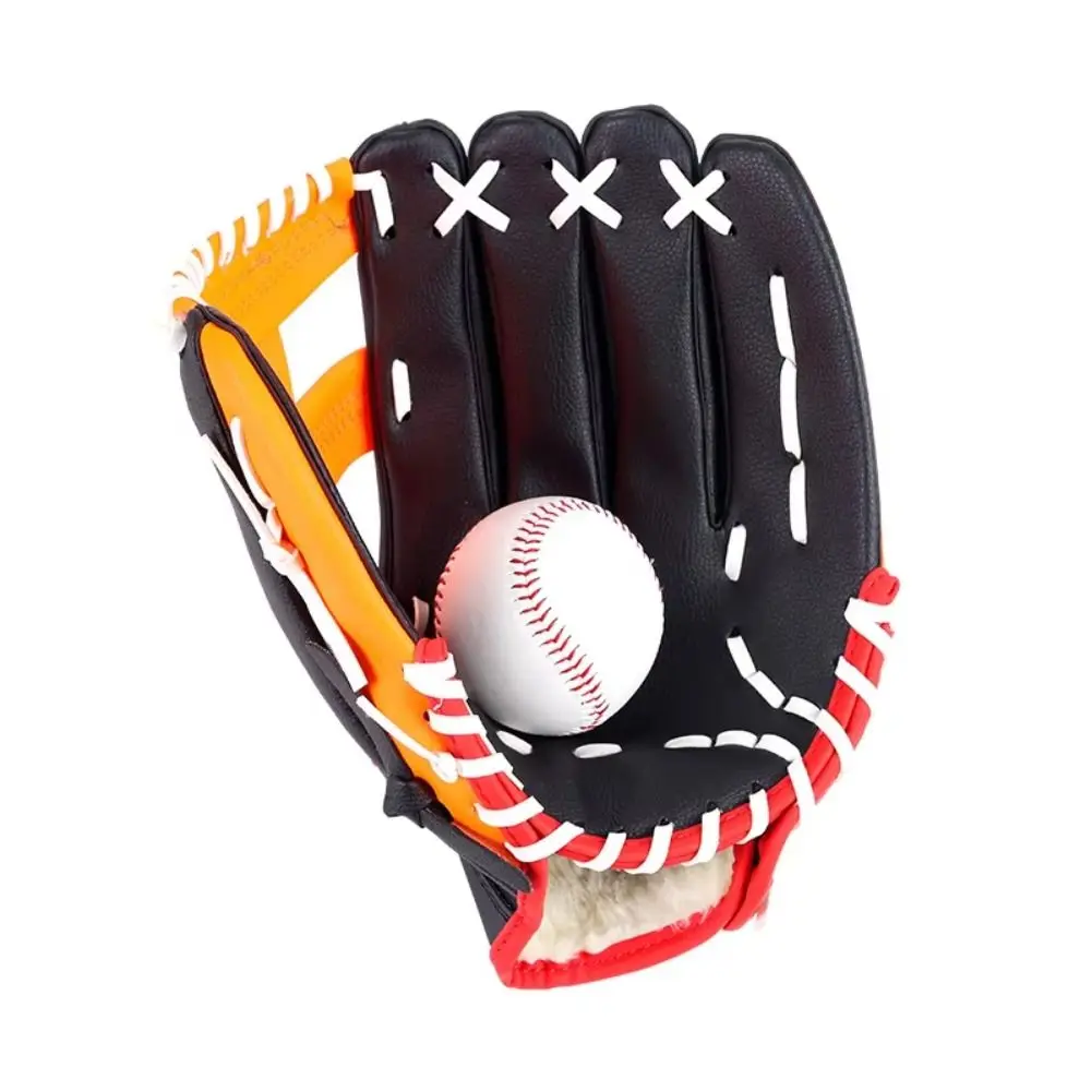 Anti-Slip Baseball Glove 10.5/11.5/12.5in PU Leather Softball Gloves Comfortable Professional Batting Gloves Adults Children