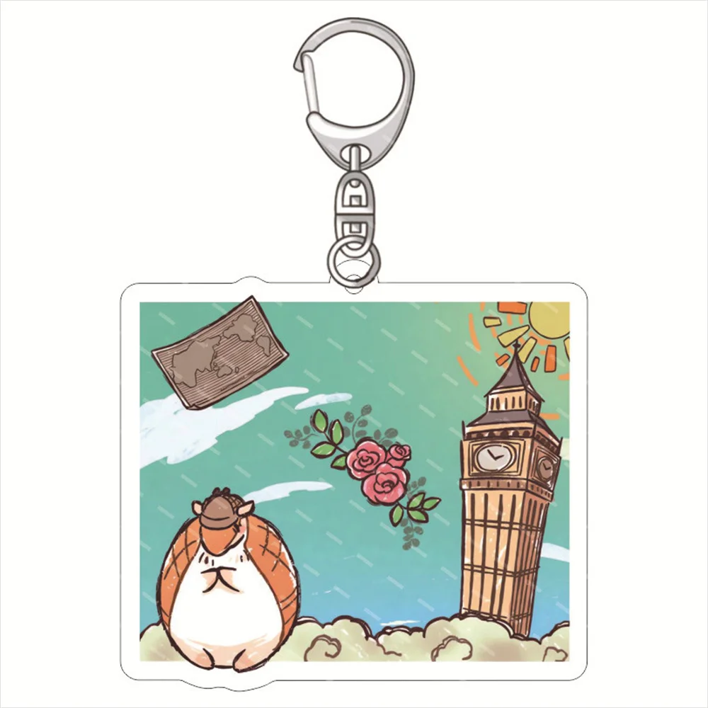 

Cute Anime Kyuuketsuki Sugu Shinu Keychain The Vampire Dies in No Time Acrylic Figures Keyrings Bag Pendants Props Cartoon Badge