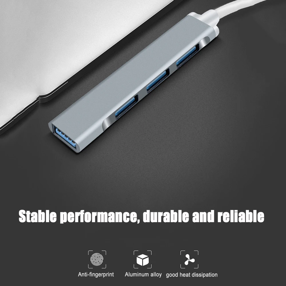 

4 порта USB 3.0 Hub USB Hub Высокоскоростной разветвитель типа C 5 Гбит/с для ПК Компьютер Аксессуары для ноутбуков Многопортовый концентратор USB 2.0 HUB