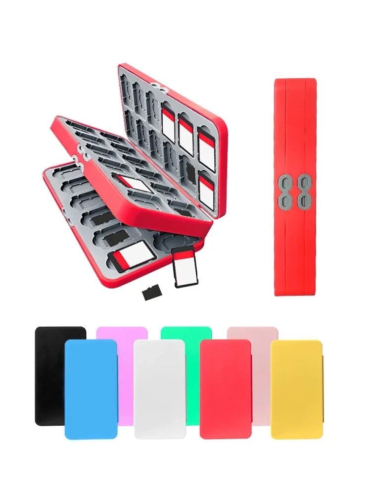 Boîte de rangement porte-cartouche de jeu, avec 48 emplacements de jeu et 48 emplacements pour cartes Micro SD, adaptée au Switch Lite/OLED