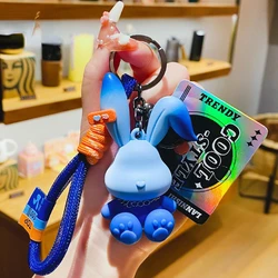 Cool Cartoon Gradient Rabbit Pendant Key Chain Punk Bunny Doll Car Keychain Women Couple Kid Backpack Keyring New Year's Gifts