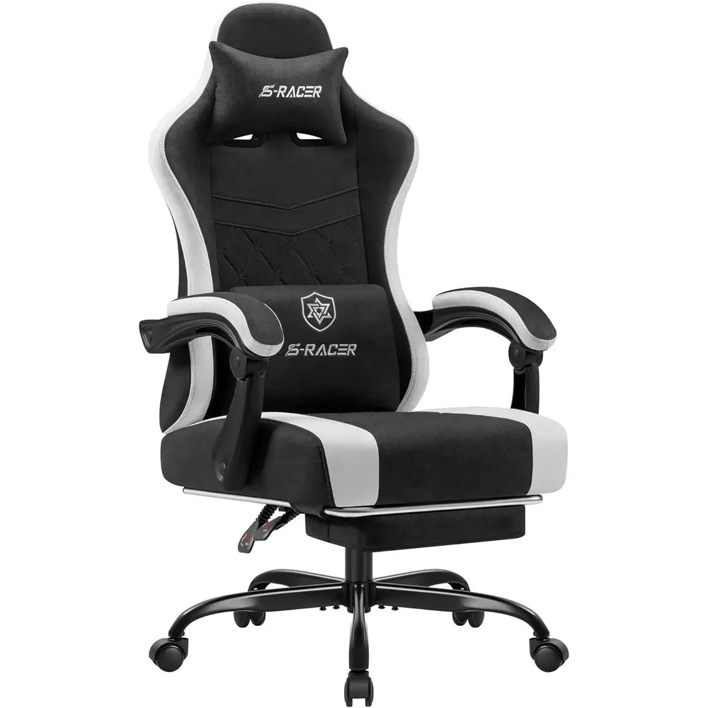 

Эргономичное геймерское кресло с высокой спинкой, массажем и подставкой для ног, офисное кресло с регулируемой поясничной опорой, дышащая ткань