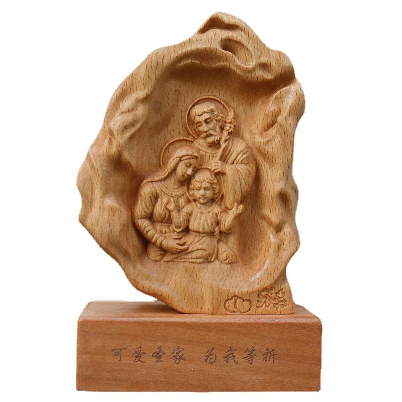 

Solid Wood Carving Our Lady of God Saint Joseph Statues Catholic Christ Jesus Ornament Home Decor Crafts Church Supplies