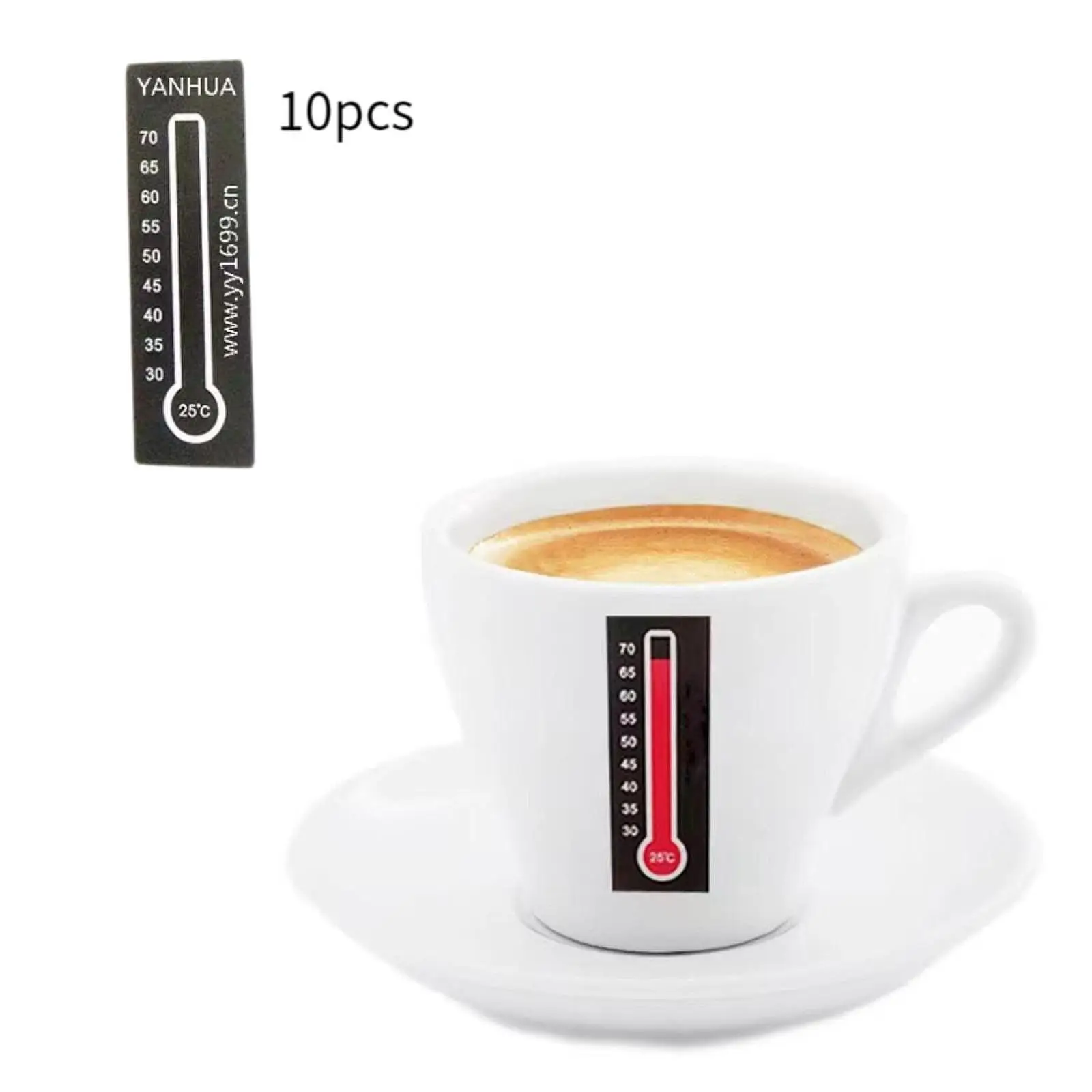 10 Pieces Coffee Cup Temperature Label Sturdy Color Changing Temperature Tag