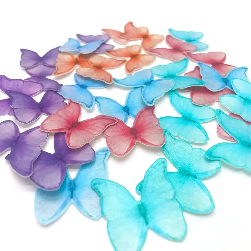 

48Pcs Paper Butterfly Cake Decorations Toppers 3D Butterfly Cake Toppers for Wedding Birthday Party Cupcake Topper