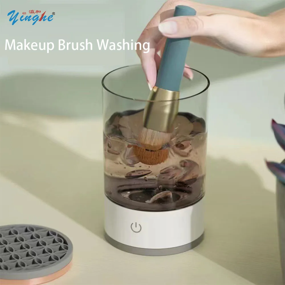 Make-Up Borstels Schoner Elektrische Automatische Spinner Make-Up Borstel Houder Stand Vrouwen Luie Schoonmaak Borstel Wasmachine Snel Droog Gereedschap