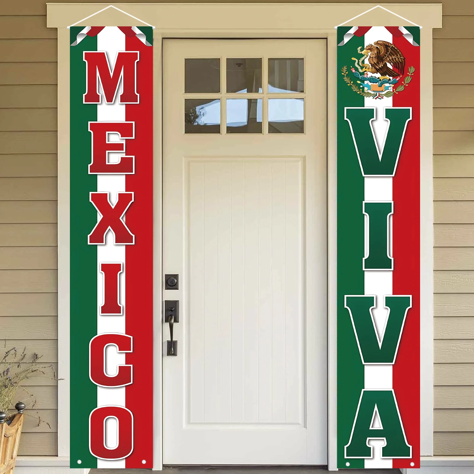 Viva México cartel De porche Dia De La Independencia Día De la Independencia mexicana fiesta puerta delantera decoración De pancarta colgante De pared